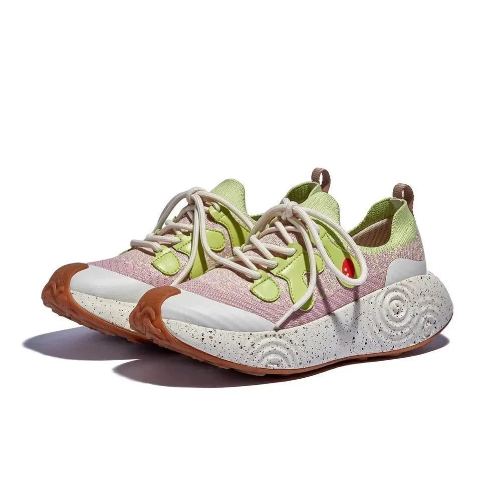 UIN Women's Platform Casual Comfortable Fashion Sneaker (Raspberry Matcha Brava)